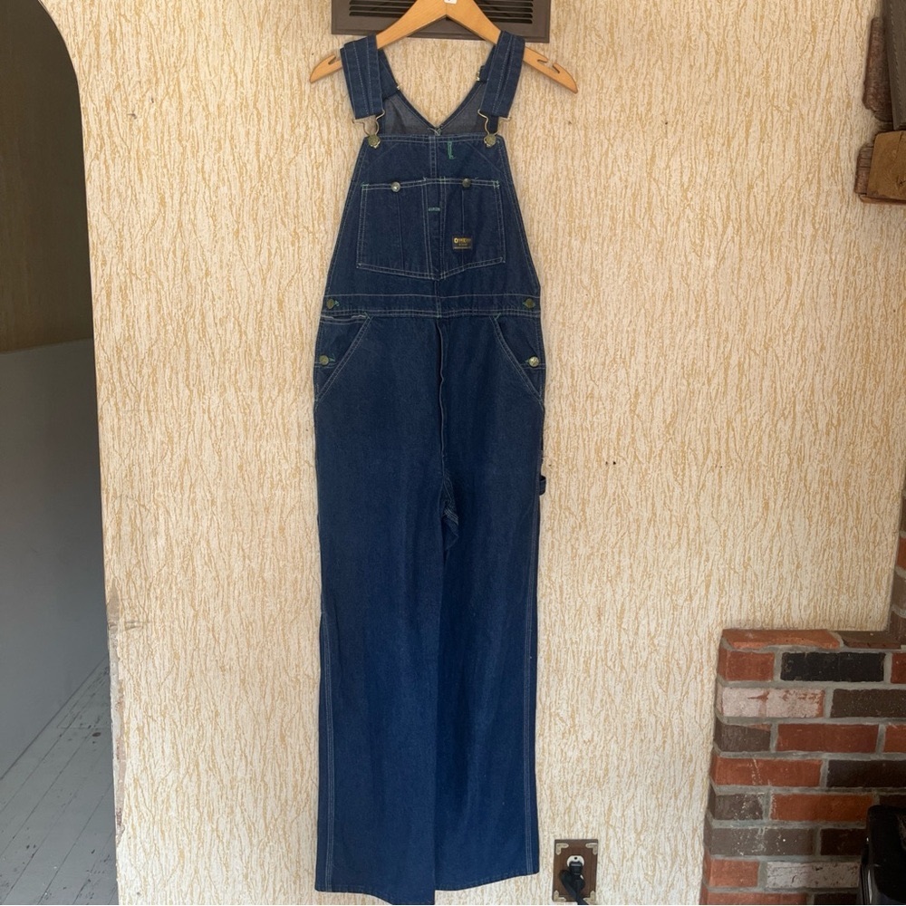 Vtg OshKosh B'Gosh Bib Vestbak Overalls Mens Sz 34x31 USA Union Made Sanforized